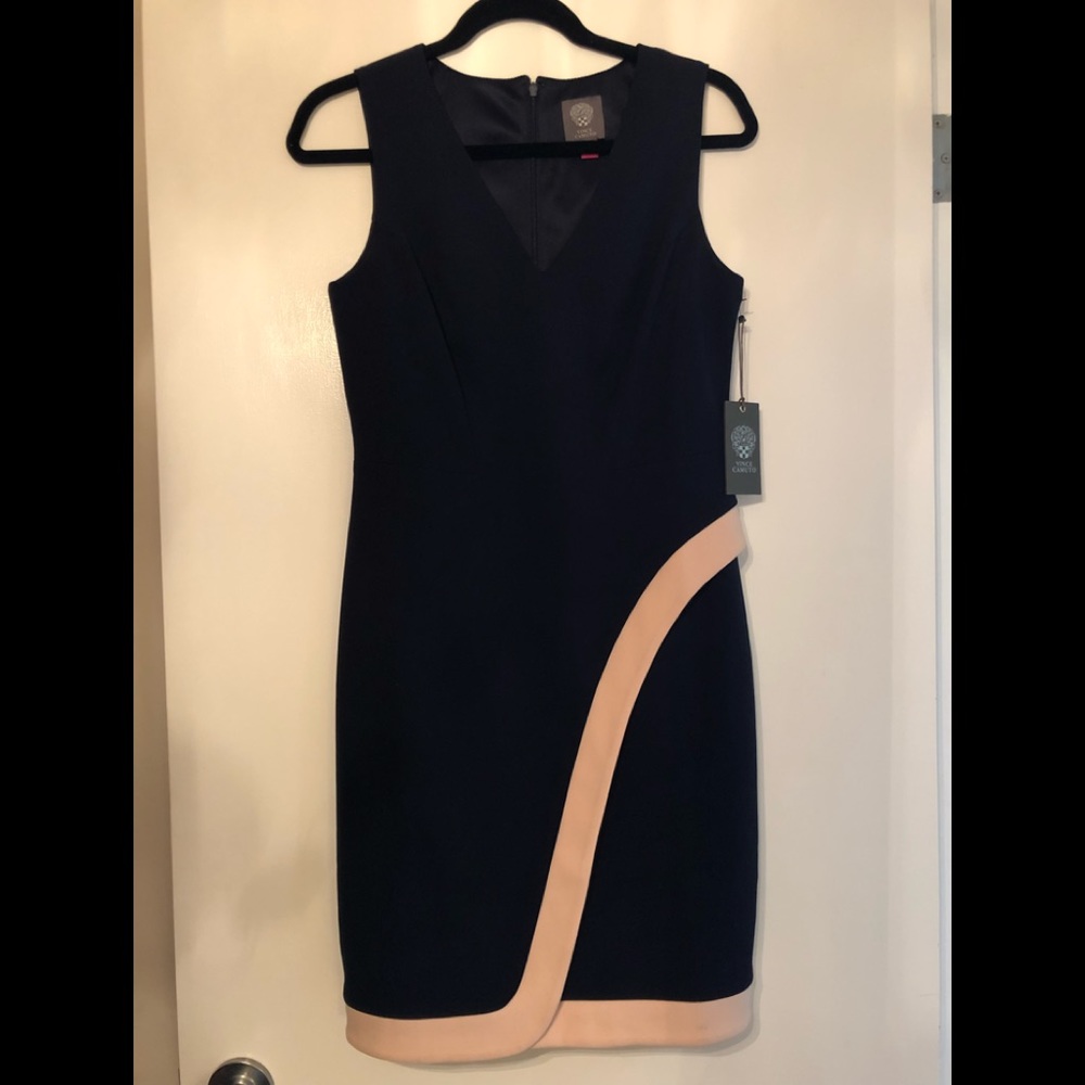 Vince Camuto V-Neck Sheath Dress Sz 8 NWT